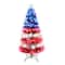 4ft. Fiber Optic Patriotic Artificial Christmas Tree